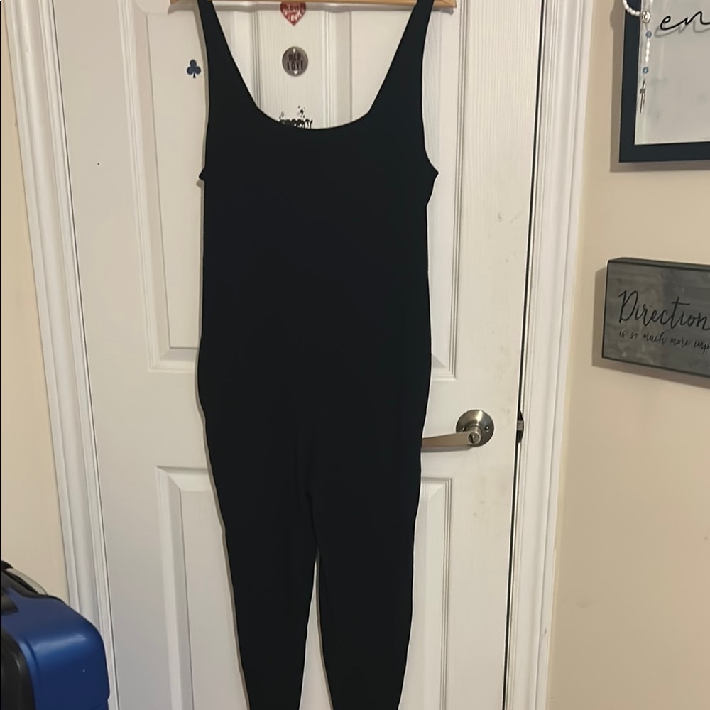 Smash + Tess Black Sleeveless Jumpsuit with Relaxed Fit